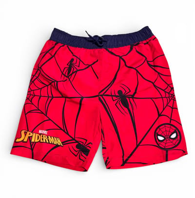Marvel - Spiderman - Zwembroek - Rood - Zwemshort - Boardshort - Swim trunk - Jongens - Junior - Maat 122/128 - Zwembad