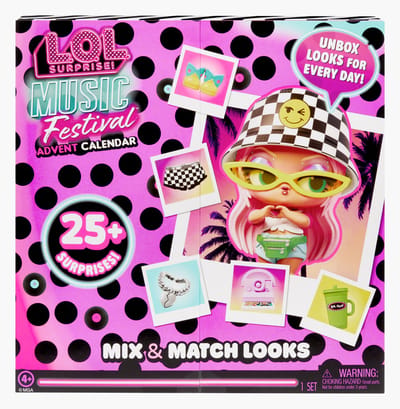L.O.L. Surprise!™ Music Festival™ Adventskalender – 25+ verrassingen, met exclusieve minipop, een geweldig cadeau voor kinderen vanaf 4 jaar