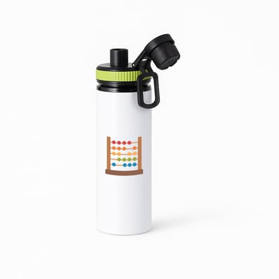 Hacebo® - Leren rekenen waterfles met draaidop groen - Kind - Kinderen - Telraam - leren tellen - wiskunde - water fles - 850ML