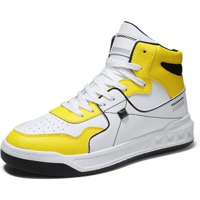 Hoge Jogging Schoen Man Sport Hardloopschoenen Ademende Sneakers Voor Mannen Tennis Buiten Training Herenschoenen 44 geel