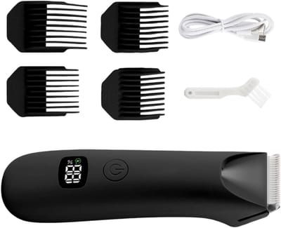 Body Shaver Heren - Groomer Haar - Lichaamsverzorging - Lage Ruis Technologie - 14 x 3.7 cm - Zwart
