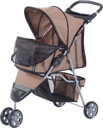 Hondenwagen - Hondenbuggy - Buggy - Honden - Katten - Huisdier - Stroller - Honden - Buggy - Koffiebruin