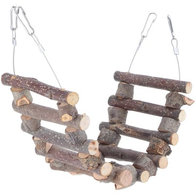 Houten Huisdierladder Zachte Buigbare Dierbrug Speelgoed voor Hamster Muis/Eekhoorn/Parkiet 70cm 40cm/15.7in