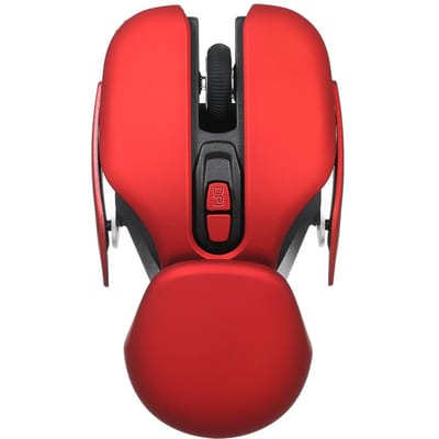 2.4G draadloze muis Ergonomische kantoormuis 10m transmissieafstand 3-niveau instelbare DPI-stekker rood