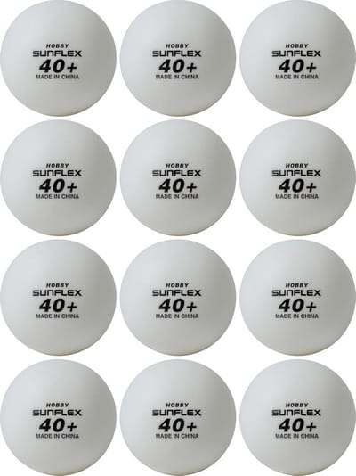 Tafeltennisballen voor Volwassenen - 12 Stuks - Wit - M