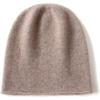 2024 Winter Unisex 100 Kasjmier Hoeden Buiten Casual Warm Houden Effen Kleuren Gebreide Kasjmier Muts Dames /Heren Beschermende Mutsen One Size gray
