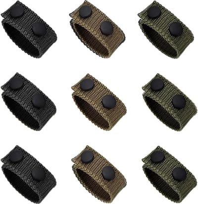 Dubbele drukgespsluiting met riemlus - 9 stuks nylon riemhouder voor outdoorsporten, kamperen en wandelen