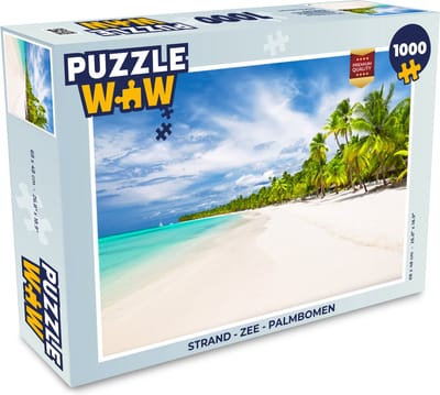 Puzzel Strand - Zee - Palmbomen - Legpuzzel - Puzzel 1000 stukjes volwassenen