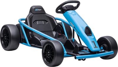HOMCOM Elektrische Kart voor Kinderen Kunststof, Metaal 115L x 77B x 54H cm Blauw