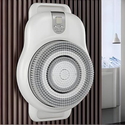Elektrische Rugborstel - Douche Borstel - Rug Reinigen - 360 Graden Rotatie - 18cm Brede Kop - Wit