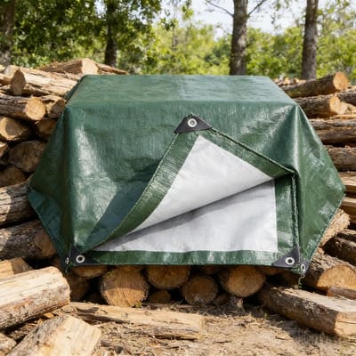 Waterdicht Zeildoek - Afdekzeil Bouwtarp - Bescherming Buiten - Zwaar Uitgevoerd - 160 x 280 cm - Groen