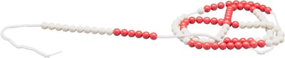Rekenketting 100 - Telketting - Leren Rekenen - Gemaakt van gerecycled plastic - 150 cm - Rood en Wit