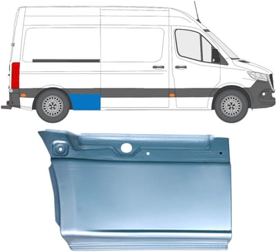 Reparatiepaneel achterspatbord voor Mercedes Sprinter 2018- / Rechts