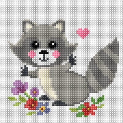 Borduurset met canvas en garen - 15x15cm - Ariadna