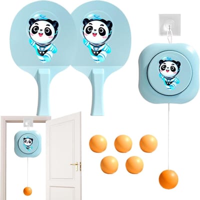 Pingpong Trainer - Tafeltennis Set - Binnen Trainen - Verstelbare Lengte - 120 cm Touw - Blauw