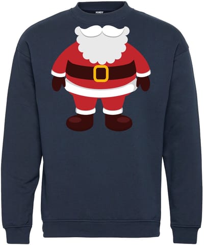 Kersttrui Kerstman Lichaam | Foute Kersttrui Dames Heren | Kerstcadeau | Kerstpakket | Navy | maat XS