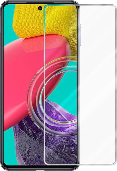 Cadorabo Screenprotector geschikt voor Samsung M53 - Pantser film Beschermende film in KRISTALHELDER Geharde (Tempered) display beschermglas in 9H hardheid met 3D Touch
