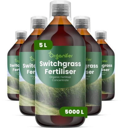 Vloeibare Meststof Voor Switchgrass 5X1 L Voor 5000 L - Npk 2-1-8 - Verbetert Stengelsterkte En Een Opgaande Groeivorm - Verhoogt En Weerbaarheid - Compatibel Met Gemengde Aanplant Van Warmseizoengrassen - Organifer