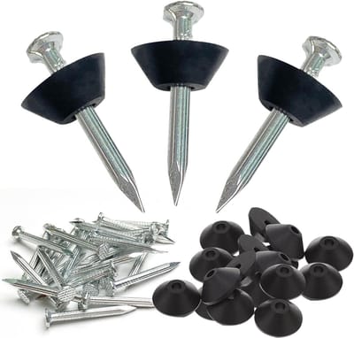 Bevestigingsnagels - Membraannagels - Fundering Afdichten - Roestwerende Coating - 60 stuks 30 mm - Zilverkleurig