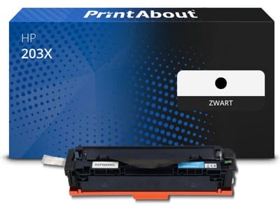 PrintAbout huismerk Toner 203X (CF540X) Zwart Hoge capaciteit Geschikt voor HP