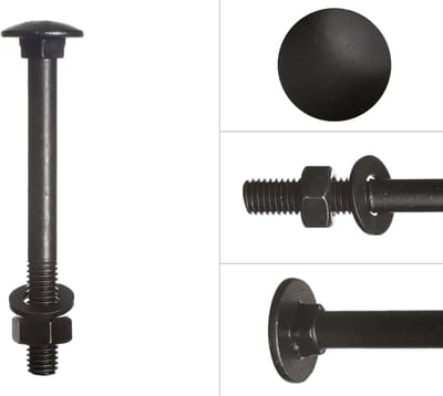 Wovar Slotbouten Verzinkt Zwart M8 x 80 mm | Doos 25 Stuks
