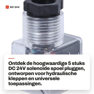 Dailygoods- Solenoïde 5 Stuks - Universele Voltage Connector - Waterdicht/Dustproof - Duurzaam - Compact - Hoge Veiligheid - Solenoïdeconnector