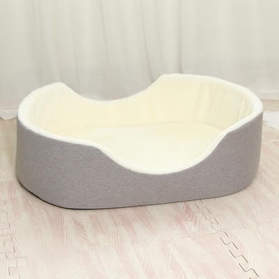 Maison pour chien et maison pour chat  Chaud en hiver  Lit pour chien amovible et lavable pour grands et petits chiens  Convient à toutes les saisons  pour le sommeil de l'animal S（48*40*17cm ）