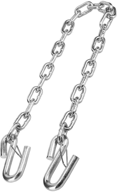 Dailygoods- Veiligheidsketting 90 cm - Dubbele Haak - 3500 kg Belastbaar - Gegalvaniseerd Staal - Antislip - Voor Trailer en Voertuig - Trekkerketting