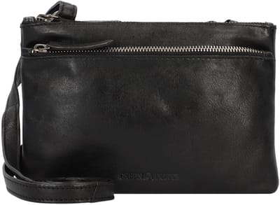 GREENBURRY Leren schoudertas Colombiana RV Shoulderbag Black zwart