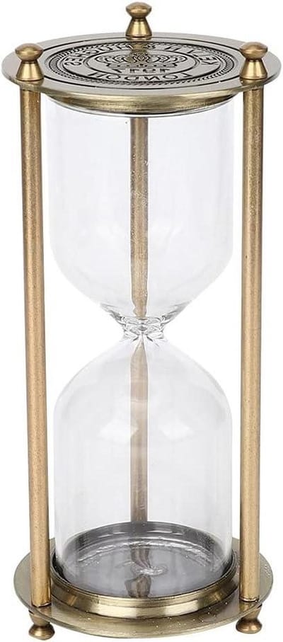 Zandloper Decoratie - Zandloper Klok - Tijdsmeting - Glazen Legering - 21 cm - Transparant