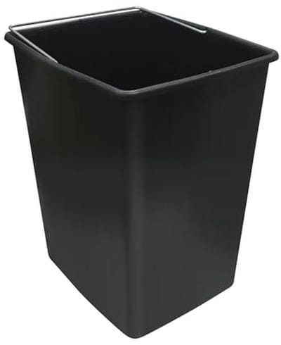 Vervangende Kunststof Binnenemmer voor Afval- en Recyclebak | 17 L | Met Handgreep | Compatibel met Diverse Modellen | Zwart