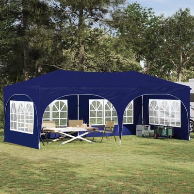 vidaXL - Pop-up - Feesttent - 575 - x - 288 - x - 245 - cm - Blauw - Oxford - Stof