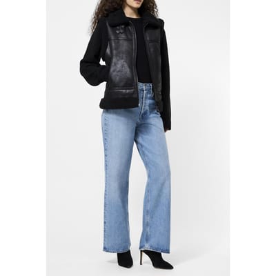 French Connection Camry Faux Suede S/less Gilet Black Größe: S | Gilets Outlet | Damen | Schwarz