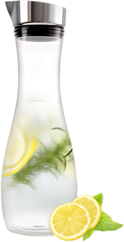 Plastic Waterkan met Deksel - 1,2 L - Acryl Transparante Sapfles en Ijskoud Waterkan