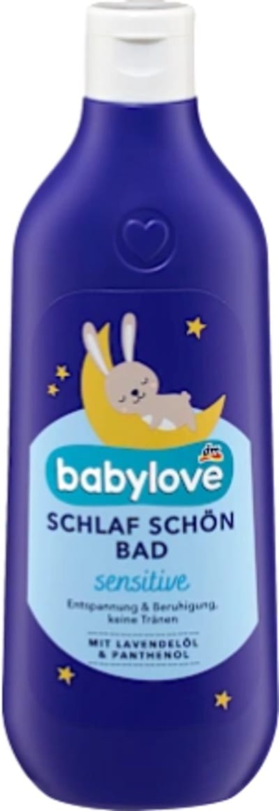 Babybadadditief - Schlaf schön Bad, Sensitive - Babylove | 1x 500 ml - Met lavendelolie en kamille-extract - Babybad Zeepvrij