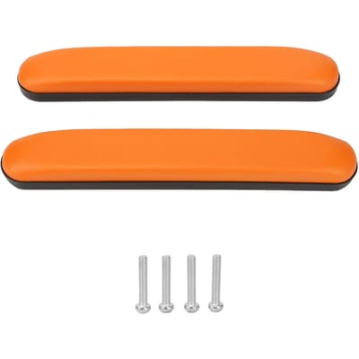 Rolstoel Armkussens Lang PU Leer Waterdicht Oranje Universeel Aandrijving Rolstoel Armleuning orange
