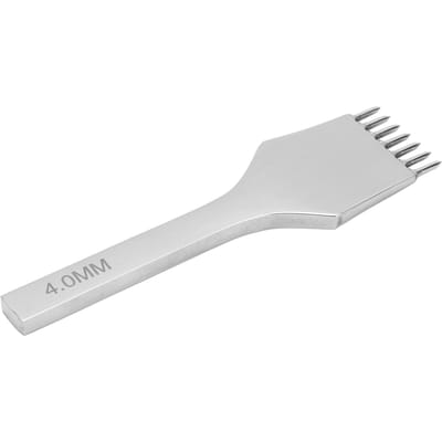 Leer Steek Rond Gat Stans Rij Beitel Staal Stansen Naaien Ambacht DIY Gereedschap 4mm7 Steken white