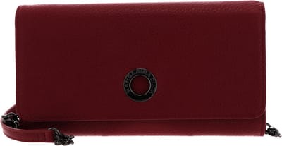 MANDARINA DUCK Leren Kaarthoes Schoudertas Mellow Leather Wallet Bag Rumba Red Rood