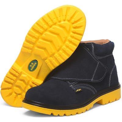 Chaussures d'assurance travail Anti-écrasement et Anti-perforation Chaussures de soudure électrique, Chaussures de protection Résistantes à l'usure et Légères Chaussures en cuir de vache 41 yellow