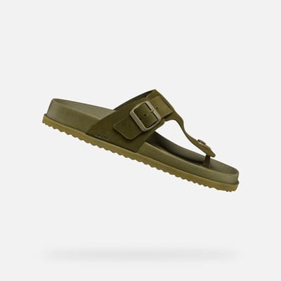 GEOX PARNAIBA HEREN Sandalen - MILITARY GREEN - Maat 43