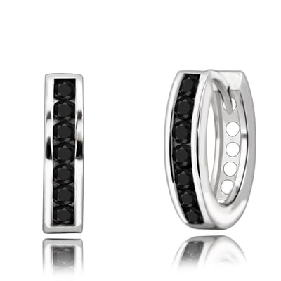 Juwelier Zwartevalk zilveren (gerhodineerd) oorbellen met zirkonia - 22.112-Z