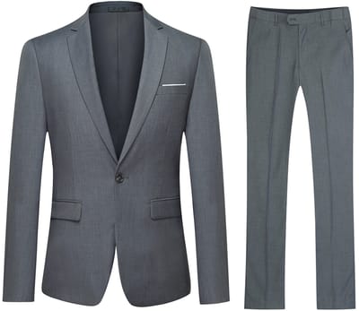 ALLTHEMEN Heren 2-Piece Suit - Moderne Casual Jacket voor Zaken - XS