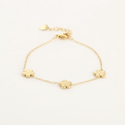 Bloemen armbandje- stainless steel- nikkelvrij- sint- kerst- moederdag- dames- trendy