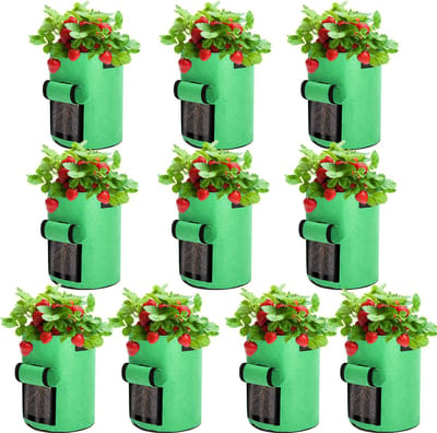 kweekzak - Duurzaam Plantenzakken 7 gallons (set van 10) - 35cm x 30cm - 26.5 Liter - plantzak - herbruikbaar - Growbag Grow Bag voor aardappelen