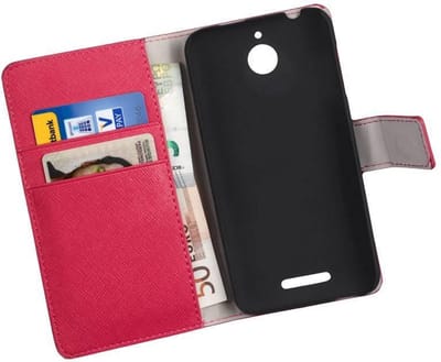 HC Bookcase Roze HTC Desire 510 Flip case Wallet Telefoonhoesjes