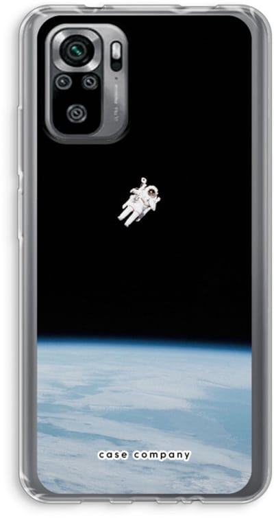 Case Company® - Hoesje geschikt voor Xiaomi Redmi Note 10S hoesje - Alone in Space - Soft Cover Telefoonhoesje - Bescherming aan alle Kanten en Schermrand