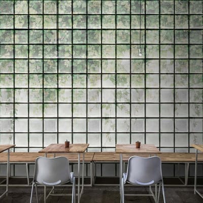 Fotobehang greenhouse2 DD122076 Livingwalls Walls by Patel 3 Groen Wit Vlies 270 x 400 cm (4 delen) 3D Fotobehang