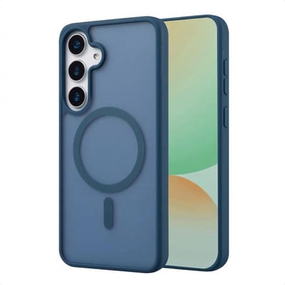 imoshion Hoesje - Geschikt voor Samsung Galaxy S25 Plus - Color Guard Backcover met Magnetische Ring - Donkerblauw