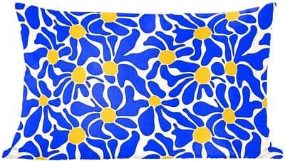Sierkussens - Kussentjes Woonkamer - 60x40 cm - Abstract - Bloem - Blauw