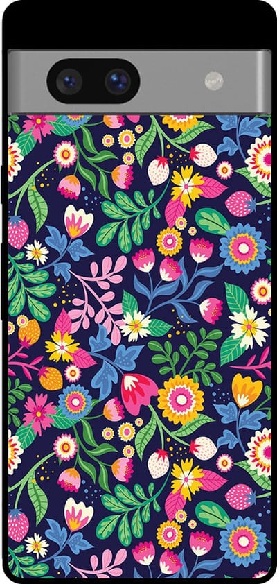 Smartphonica Telefoonhoesje voor Google Pixel 7 met bloemen opdruk - TPU backcover case flower design geschikt voor Google Pixel 7